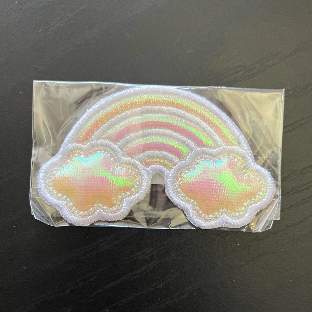 BNWT Stoney Clover Lane: Puffy Iridescent Rainbow Patch